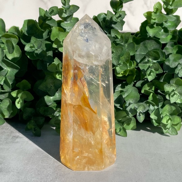 Golden Healer Tower | Yellow Hematoid Quartz - Picture 1 of 17
